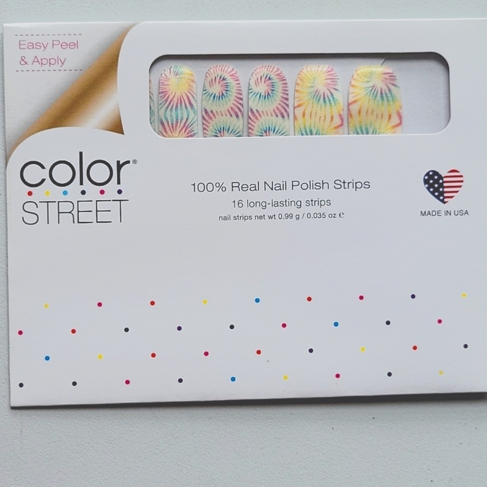 Color Street Peace, Love and Tie Dye Nail Color Strips 16 Strips NEW